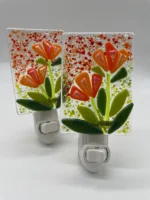 Fused Glass Flower Night Light-Variety of Colors - Image 9