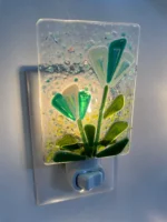 Fused Glass Flower Night Light-Variety of Colors - Image 2