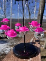 Pink Cowboy Hat Disco Ball Car Charm