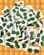 Leopard Shamrock Stud Earrings