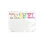 Chenille Letter Clear Zippered Pouch Bags - Image 4