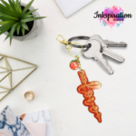 Arrow word keychains with tassel