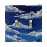 Light Switch Cover - Clouds - painted to order