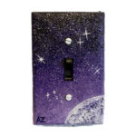 Light Switch Cover - Purple Moon - painted to order
