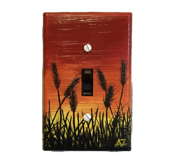 IMG_4679 Light Switch Cover - Wheat Field - painted to order - Image 1