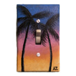 Light Switch Cover - Beachy Palms - painted to order