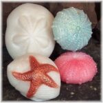 Sea Shell Soap, Beach Soaps, Decorative Bath Soap Gift Set, Set of 4 Soaps