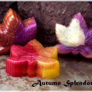 Autumn Splendor Soap Set Brilliant Fall Colors, Maple and Oak Leaves, Set of 3 Leaf Soaps
