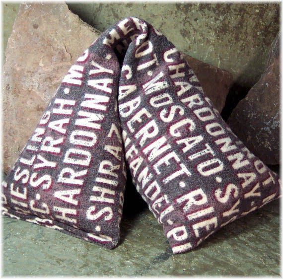 Wine lovers flannel heat pad Cherry pit wrap