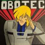8x11 Canvas Painting of Roy Focker Robotech