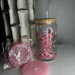 Pink Tree Glass Cup