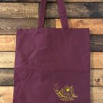 Snail Peony Tote Bag