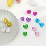 Metallic Heart Earrings