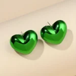 Metallic Heart Earrings - Image 7