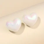 Metallic Heart Earrings - Image 6