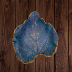 Teal Grape Leaf Concrete Casting