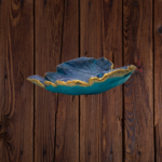 Teal Grape Leaf Concrete Casting - Image 2