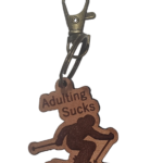 Go Skiing Leather Key Chain