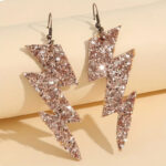 Gold Lightening Bolt Earrings