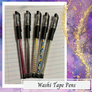 Washi Tape Gel Pen set of 5