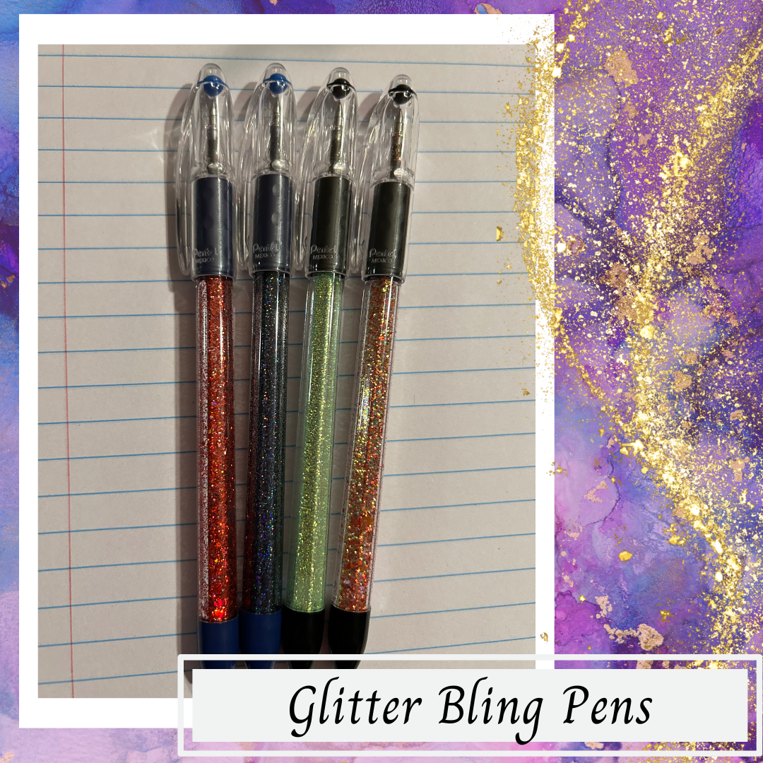Inkspiration by RIchelle glitter bling pens 3 Glitter Ballpoint Pen - Image 1