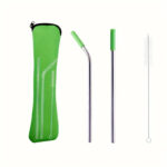 2pc Stainless Steel Straw Set - Image 5
