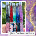 Glitter Float Pens with Pattern