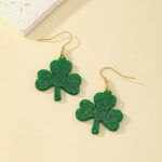 Sparkly Clover Earrings - Image 2