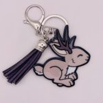 Cryptid Jackalope Keychain