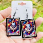 Halloween Tarot Card Pennywise (IT) Earrings