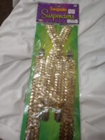 Gold Sequin Suspenders