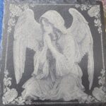 PRAYING ANGEL SLATE COASTER