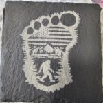 BIGFOOT FOOT PRINT SLATE COASTER