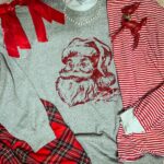 Gray Monochrome Glitter Santa Sweatshirt