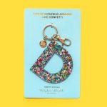 Colorful Confetti Letter Keychains - Image 3