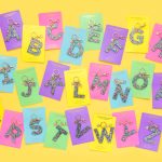 Colorful Confetti Letter Keychains